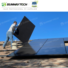 Sunway Solar 550w Bifacial Solar Panel Mono Half-Cell 182mm Full Black High Efficiency for Residential and Commercial PV Systems