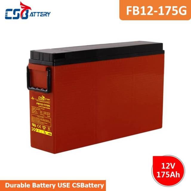 FB12-175G 12V 175AH Front Terminal Slim GEL Battery Long Life & Deep Cycle for Telecom Solar Energy Storage Csbattery