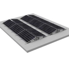 E-W Aluminum Ballasted Solar Panel Racking System 10-15° Tilt for Flat Concrete Roof