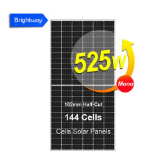 Mono 182mm Half-Cut Cells Solar Panels 525W High-Efficiency Module for Residential and Commercial PV Systems
