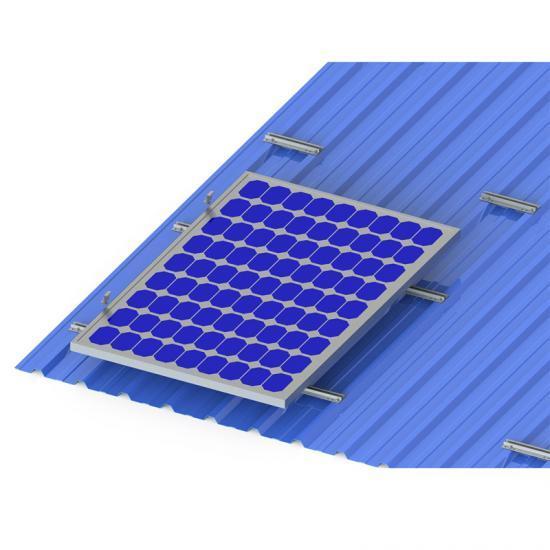 Trapezoidal Metal Roof Mounting Railless Solution Alu6005-T5 Anodized 60m/s Wind Resistance for Solar Panels Installation