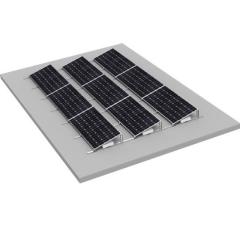 E-W Aluminum Ballasted Solar Panel Racking System 10-15° Tilt for Flat Concrete Roof