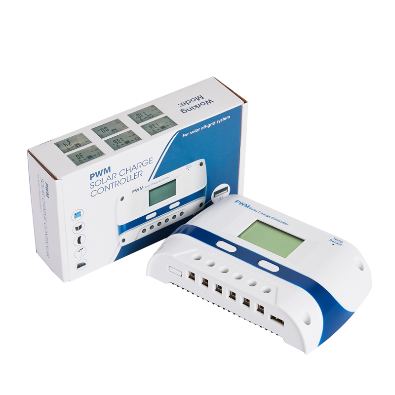 PWM Solar Charge Controller 12/24-10/20/30/40A Auto Voltage Detection for Off-Grid Solar Systems