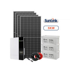 Off Grid Solar Power System 5KW 10KW Monocrystalline Panels Pure Sine Wave Inverter Residential Household Use