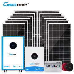 12KW Solar Energy System 12KVA LBC-48400C Off-grid Hybrid Inverter with 20kWh Lithium Battery for Residential and Commercial Use Cworth Energy