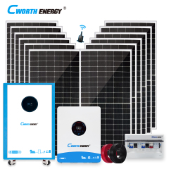12KW Solar Energy System 12KVA LBC-48400C Off-grid Hybrid Inverter with 20kWh Lithium Battery for Residential and Commercial Use Cworth Energy