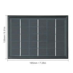 Mini Monocrystalline Solar Panel 7V 3.5W Black Frame Waterproof for Outdoor Off-Grid Applications