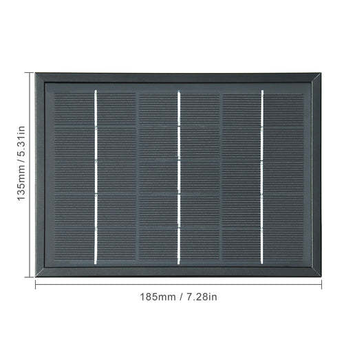 Mini Monocrystalline Solar Panel 7V 3.5W Black Frame Waterproof for Outdoor Off-Grid Applications