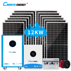 12KW Solar Energy System 12KVA LBC-48400C Off-grid Hybrid Inverter with 20kWh Lithium Battery for Residential and Commercial Use Cworth Energy