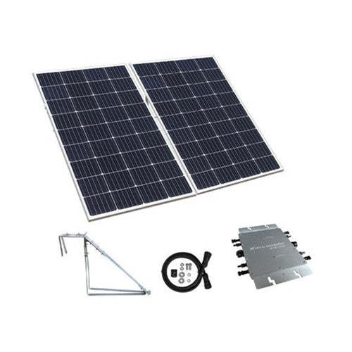 1200W Micro system for balcony 8pcs 150W glass solar panels with micro inverter for apartment balcony installation