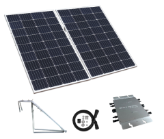 1200W Micro system for balcony 8pcs 150W glass solar panels with micro inverter for apartment balcony installation