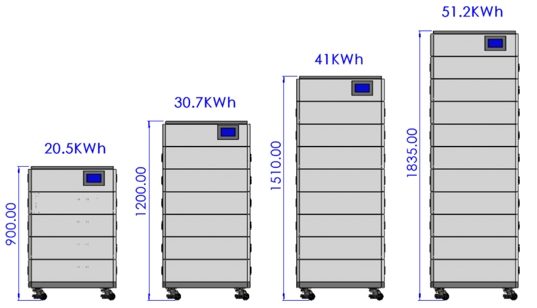 High Voltage Stack Battery 51.2V * N 4000 Cycles Household Energy Storage Outdoor Power Supply