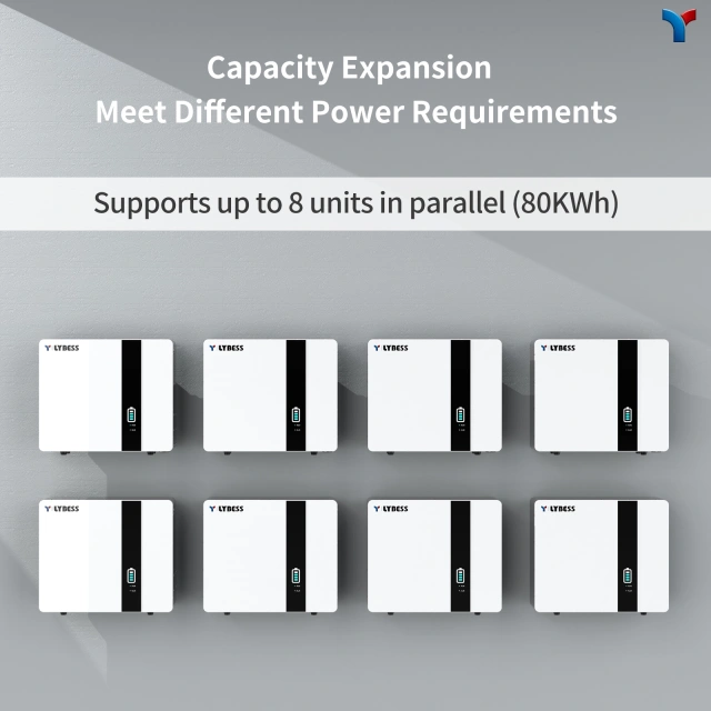 48V 100Ah 5KWh Wall-mounted Home Battery Backup LiFePO4 IP65 Outdoor & Indoor Use for Residential Energy Storage