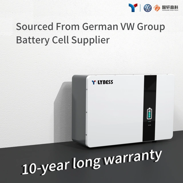 48V 50Ah 2.5KWh Wall-mounted Home Battery Backup LiFePO4 IP65 Outdoor & Indoor Use for Residential Energy Storage