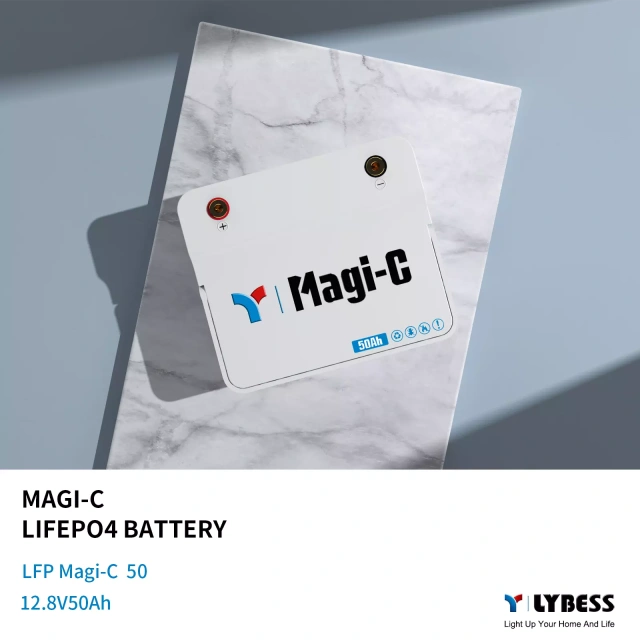 12V 50Ah LiFePO4 Battery IP67 Waterproof, 5-Year Warranty for Solar Storage & Off-Grid Systems LYBESS