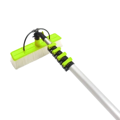 Photovoltaic Manual Water Spray Brush 4.8-9m Telescopic Rod for Solar Panel Cleaning