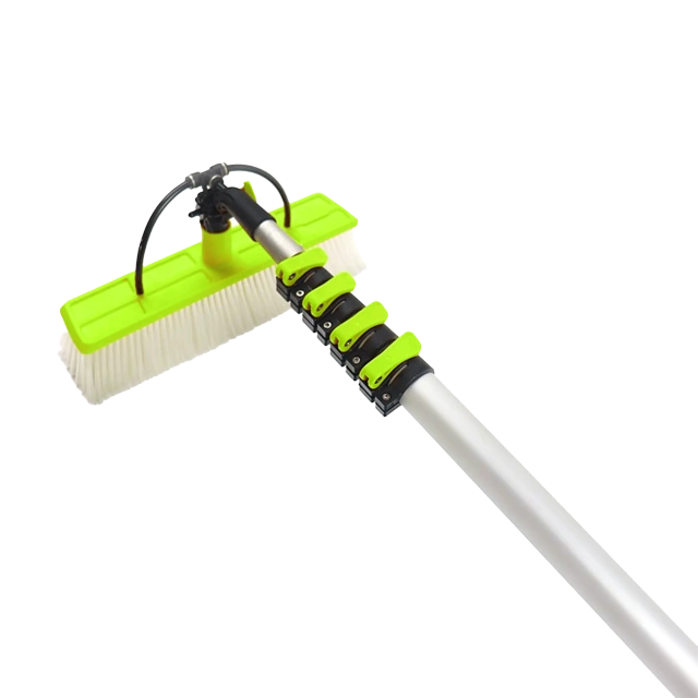 Photovoltaic Manual Water Spray Brush 4.8-9m Telescopic Rod for Solar Panel Cleaning