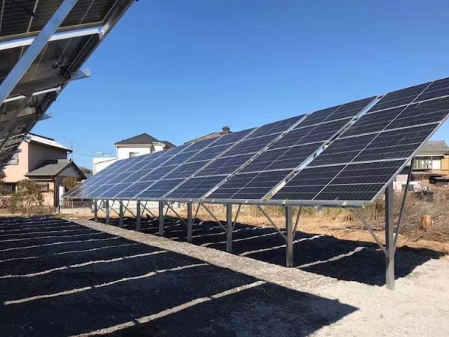 Solar Panel Ground Mounting Kit 0-60° Tilt, ≤60m/s Wind Load for Open Ground PV Arrays