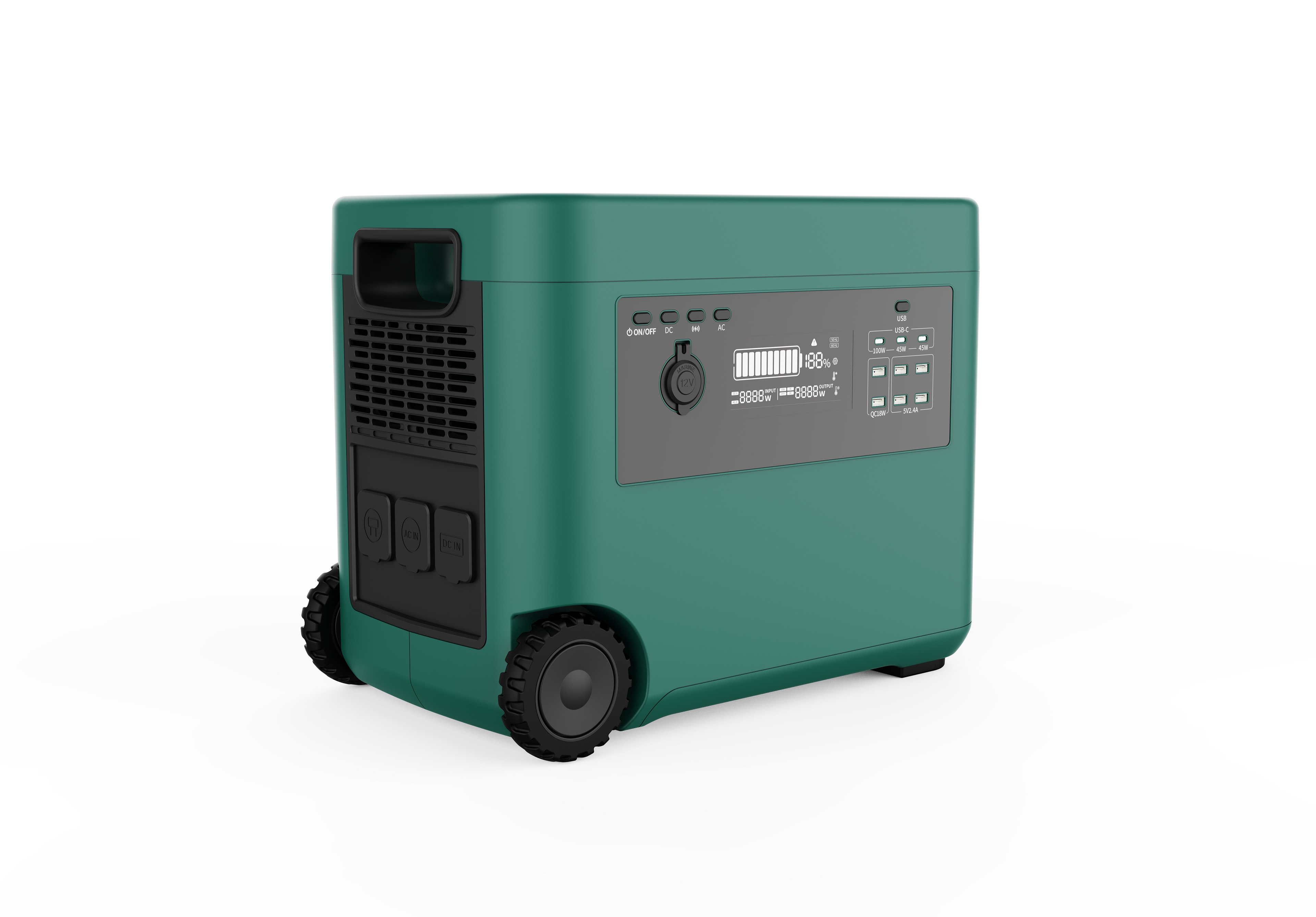 2000W Sine Wave Energy Storage Power Supply Lithium Ion Battery Cells 675000mAh 2160Wh Portable Outdoor Backup Power for Home & Camping