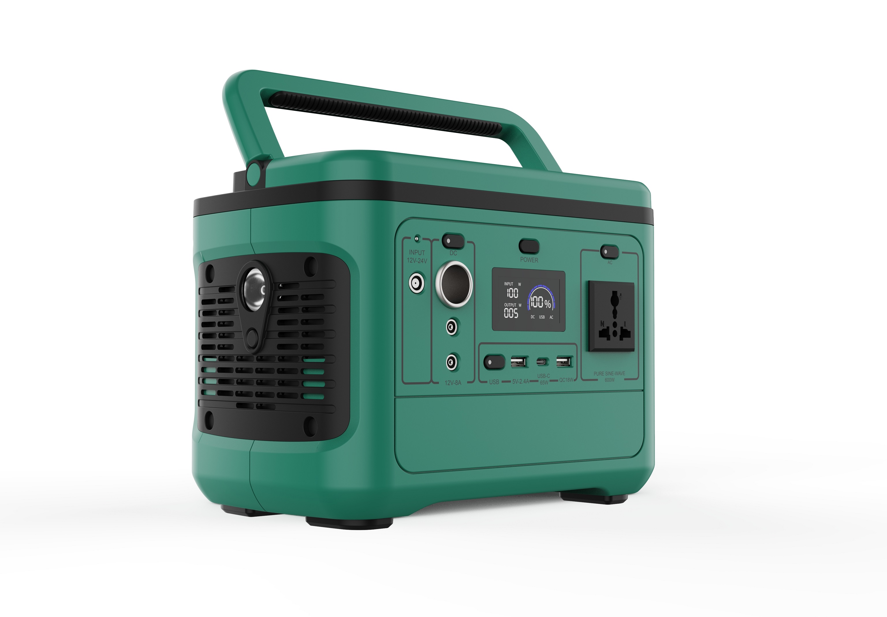 600W Sine Wave Energy Storage Power Supply 568Wh Portable Emergency Backup Power for Outdoor & Home Use