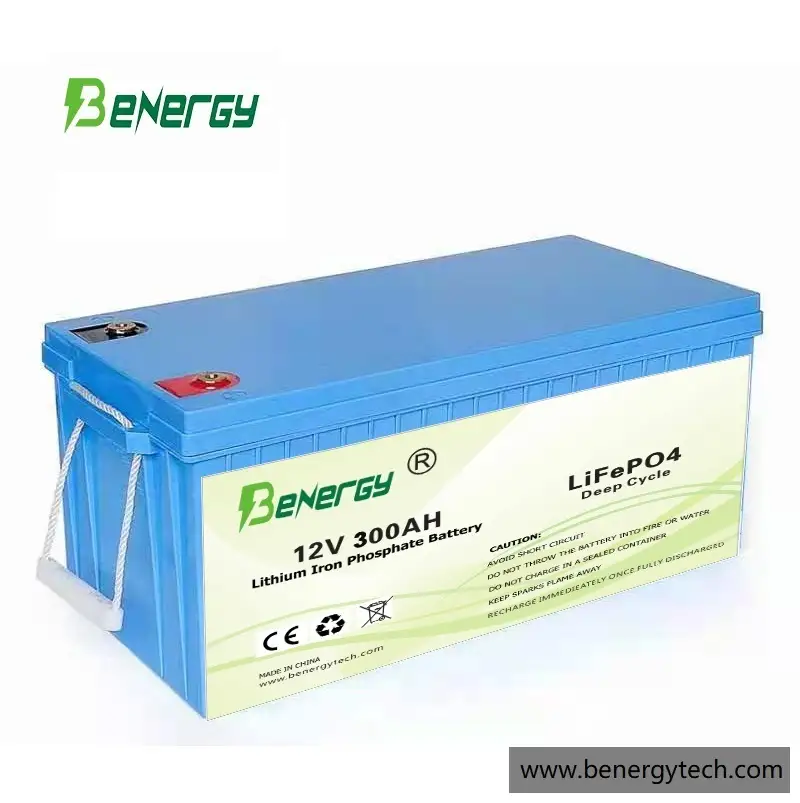 12V 300Ah LiFePO4 Lithium Battery Long Cycle Life, High Safety for Solar, RV, Marine, UPS Benergy