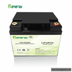 Lifepo4 Battery 12V 36AH 40AH High Capacity Long Life for Golf Trolley Cart Benergy
