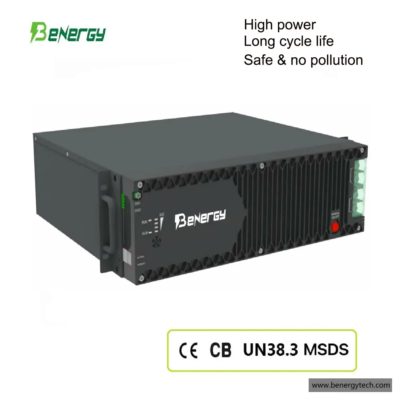 5G Tower Telecom Battery Smart 48V 100AH Rack Mounting LiFePO4 High Cycle Life for Renewable Energy Storage Benergy