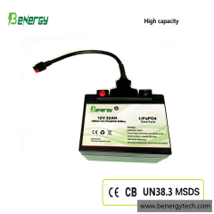 Golf Trolley Battery 12V 22Ah LiFePO4 Lithium Ion for Golf Cart Benergy