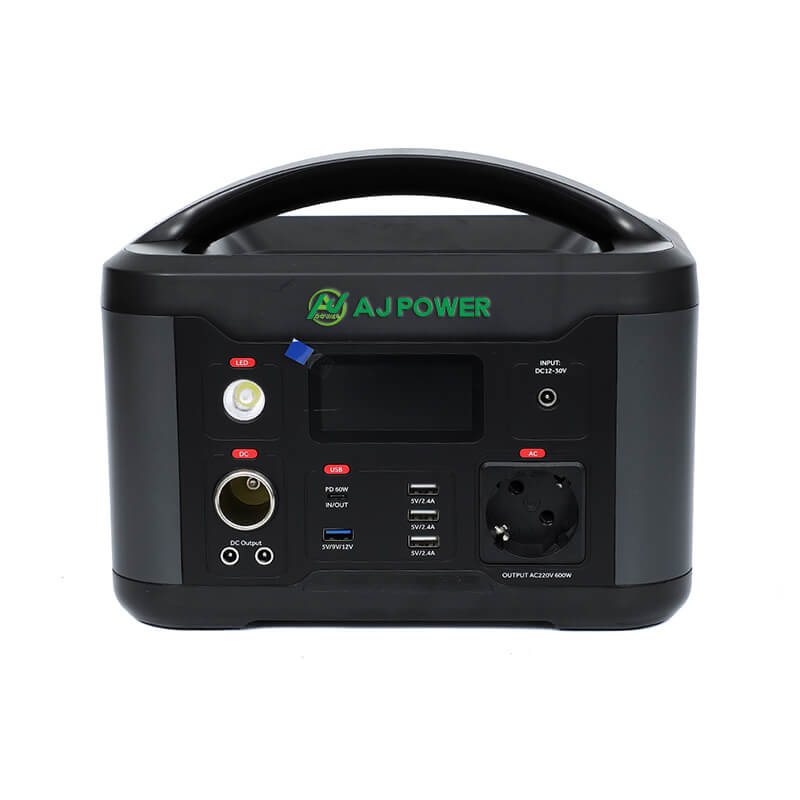 AJPB-28 12-24V 600W High Power Portable Power Supply with 626Wh Battery, Sine Wave Inverter for Outdoor Camping, Solar Charging Compatible – AJPOWER