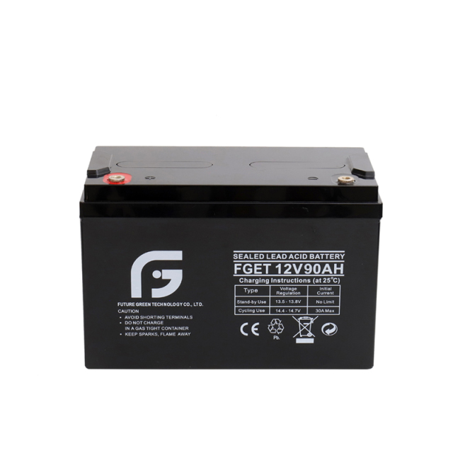 12V 90ah Lead Acid Deep Cycle AGM Rechargeable Solar Battery Maintenance-Free, Leak-Proof for Solar Energy Storage and Off-Grid Systems FGET