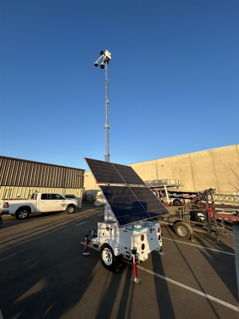 Mobile Solar Security Trailer 2x600W Solar 4x250Ah LFP Battery 7m/9m Mast Off-Grid Surveillance for Construction Sites BigLux