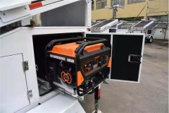 Gasoline Solar Hybrid Mobile CCTV System 3x460W Mono Solar Panel 6x200Ah Battery Off-grid Surveillance Trailer for Outdoor Security Monitoring