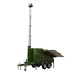Military Solar Surveillance Trailer 4x44W Monocrystalline Panels 8x200Ah Gel Battery Off-Grid Training & Operations Biglux