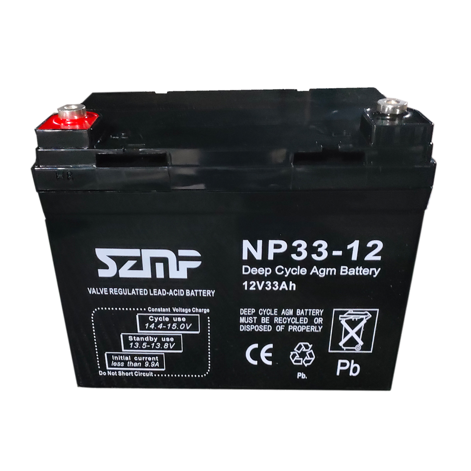 12V33AH Lead Acid Battery 33Ah Deep Cycle VRLA for Electric Bike and Solar Storage MAXPOWER