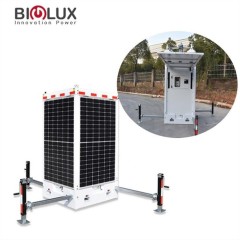 Cuboid Mobile Solar Power Station 4x460W Solar Panels 8x200Ah 48VDC for Construction Sites Biglux