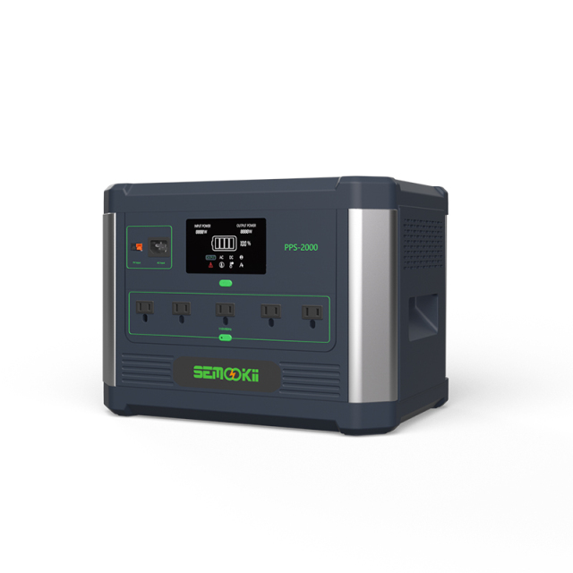 Semookii PPS-2000 Portable Power Station 2304Wh 2000W Lithium-ion for Outdoor RV Camping Backup