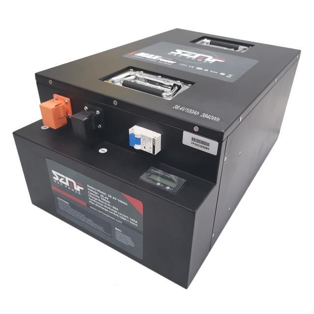 36V100Ah LiFePO4 Battery 3840Wh High Cycle Life Golf Cart Solar Storage System Max Power