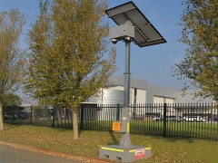 Mobile Surveillance Tower With Solar Generator 460W Mono Solar Panel 200Ah LFP Battery 4.5m Telescopic Mast for Construction Site Security BIGLUX