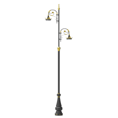 Decorative Pole 5m-12m Cast Aluminium European Retro Street Light Lamp Pole for Outdoor Lighting