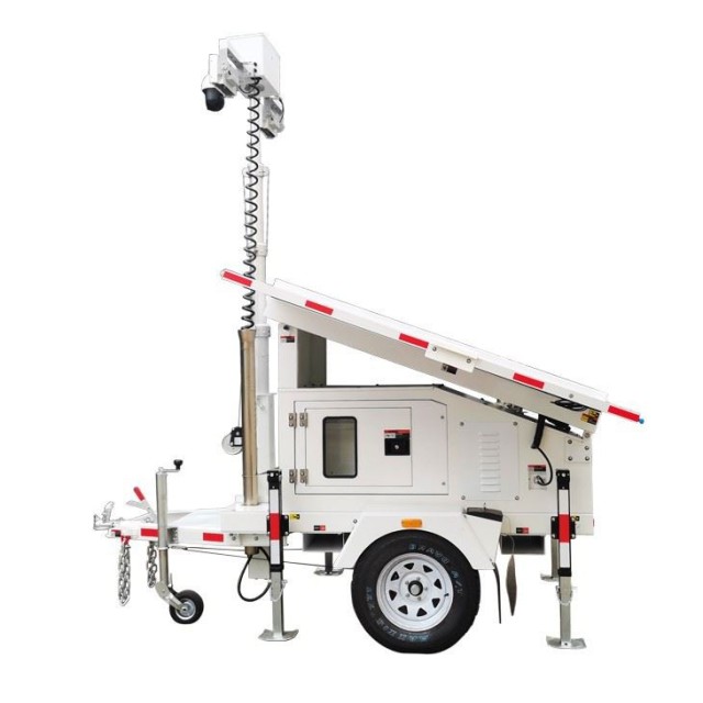 Solar CCTV Light Tower with MPPT and 4G Remote Control for Military Operations Biglux