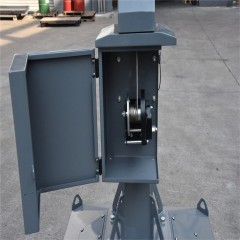 Mobile Surveillance Tower With Solar Generator 460W Mono Solar Panel 200Ah LFP Battery 4.5m Telescopic Mast for Construction Site Security BIGLUX