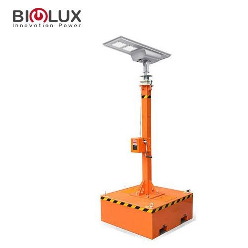 Mobile Surveillance Tower With Solar Generator 460W Mono Solar Panel 200Ah LFP Battery 4.5m Telescopic Mast for Construction Site Security BIGLUX
