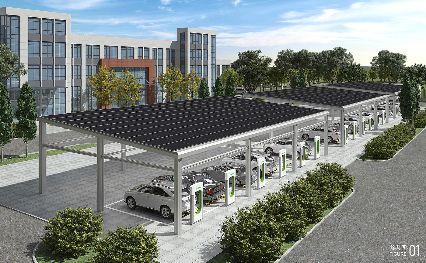 BIPV Carport Storage Solution Integrated Solar Charging and Energy Storage for Commercial EV Charging Stations Deguang New Energy