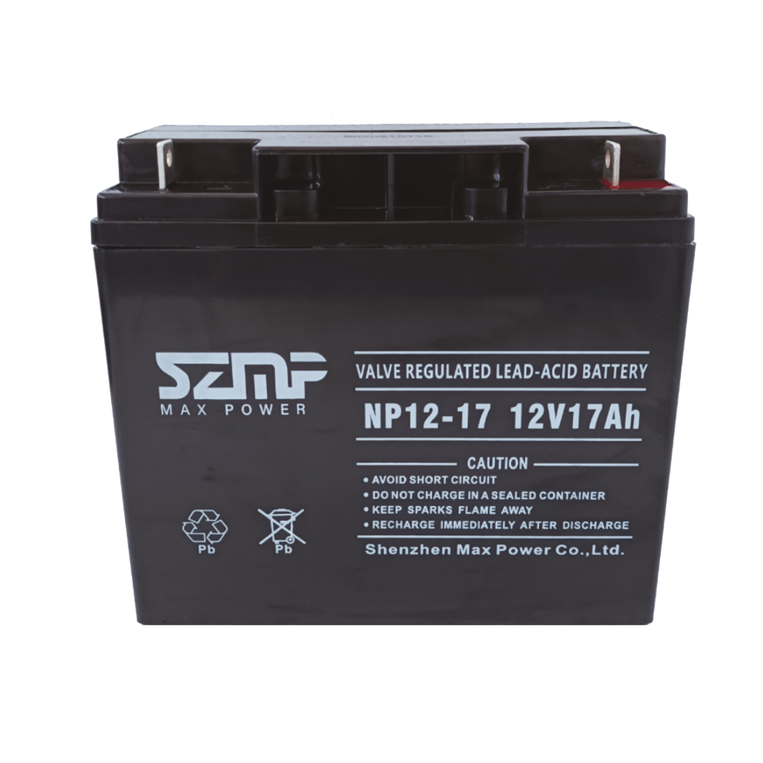 12V17AH Sealed Lead Acid Battery 12 Volt 17Ah Rechargeable VRLA AGM for Solar Backup UPS Power Systems MAXPOWER