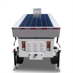 Surveillance CCTV Camera with Solar Trailer 6m Hydraulic Mast Off-Grid Power for Mobile Security BIGLUX