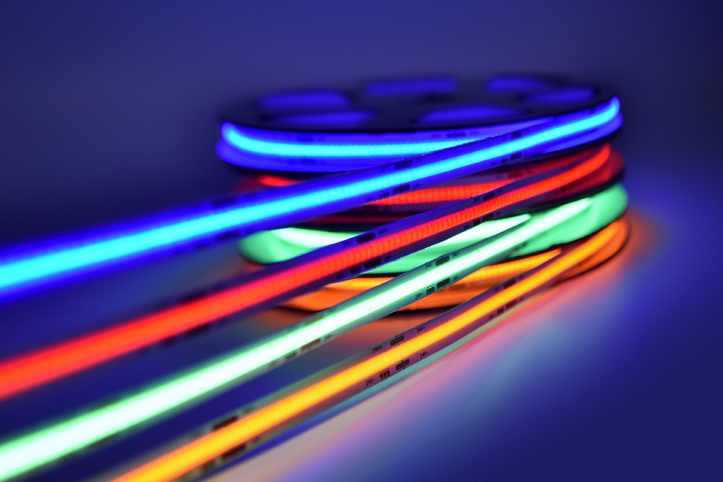 COB Series Strip No Glare 8mm 10mm FPC Width 12V 24V Low Voltage Lighting for Residential and Commercial Use