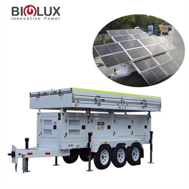 Mobile Solar DC Power Station 76800WH 16*460W Solar Panels MPPT Controller Off-Grid Energy Storage for Telecom Security and Household Biglux