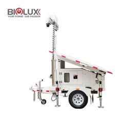 Solar CCTV Light Tower with MPPT and 4G Remote Control for Military Operations Biglux