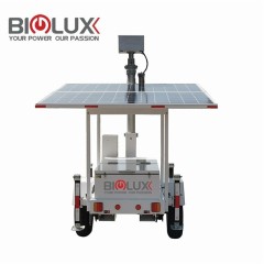 Mobile Solar Surveillance Trailer with Multifunctional Camera Portable Off-Grid Security Lighting for Construction Sites and Emergency Response BIGLUX