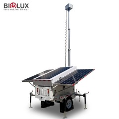 Mobile Solar Lighting Tower 3x435W Mono-Crystalline Panel, 6x150Ah GEL Battery for Farm and Construction Sites BIGLUX